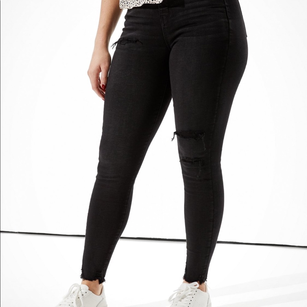 AE cozy Ne(x)t patched Curvy High-waist Jeans